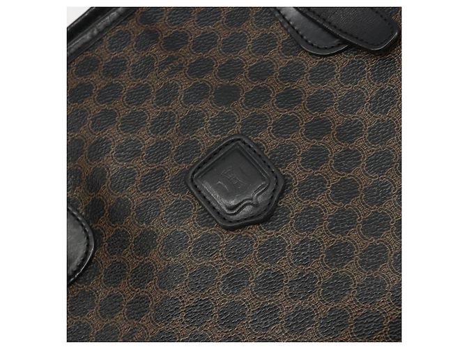 Céline Borsa Tote CELINE Macadam PVC Pelle Nero Tono Oro Auth BA14899 - vista 18