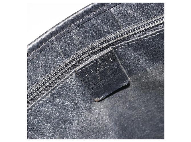 Céline Borsa Tote CELINE Macadam PVC Pelle Nero Tono Oro Auth BA14899 - vista 19