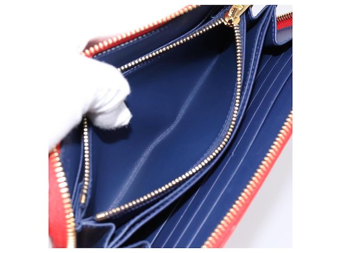LOEWE Langbeutel aus Leder Rot Gold Auth 198761M Golden - Ansicht 10