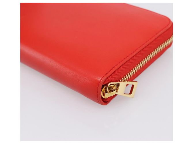 LOEWE Langbeutel aus Leder Rot Gold Auth 198761M Golden - Ansicht 15