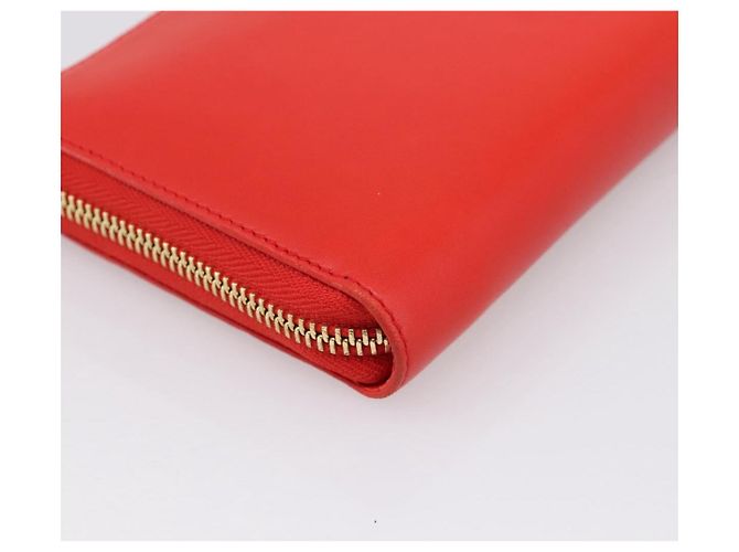 LOEWE Langbeutel aus Leder Rot Gold Auth 198761M Golden - Ansicht 16
