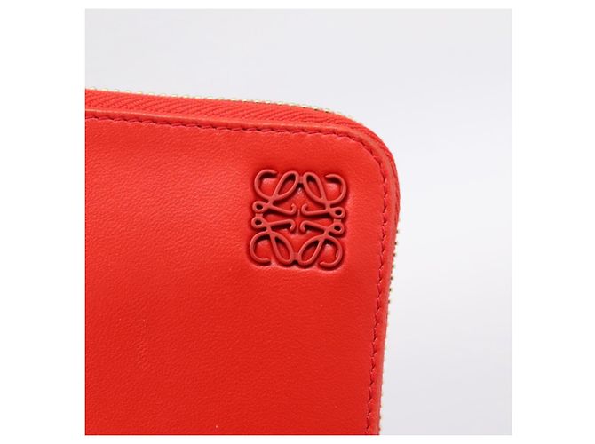 LOEWE Langbeutel aus Leder Rot Gold Auth 198761M Golden - Ansicht 17