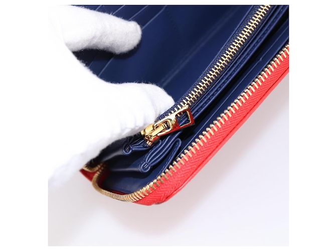LOEWE Langbeutel aus Leder Rot Gold Auth 198761M Golden - Ansicht 20