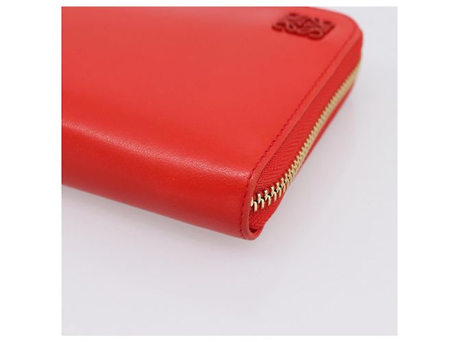 LOEWE Langbeutel aus Leder Rot Gold Auth 198761M Golden - Ansicht 7