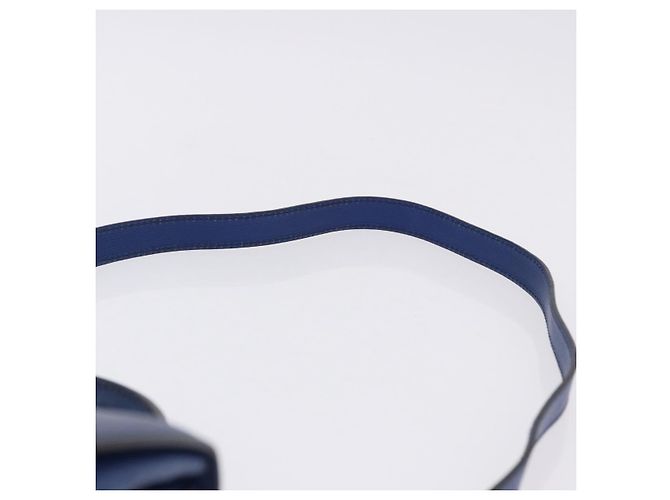 Céline Borsa a mano CELINE Circle in pelle 2way Blu Tono Oro Auth BA14889A - vista 15