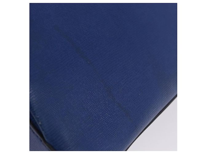 Céline Borsa a mano CELINE Circle in pelle 2way Blu Tono Oro Auth BA14889A - vista 3