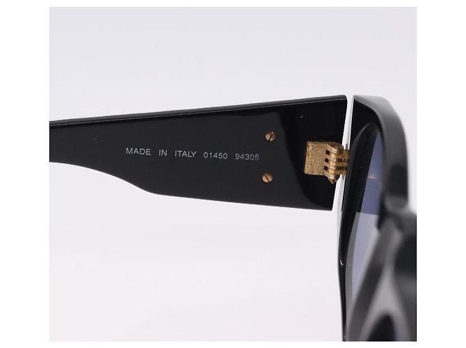 Occhiali da sole CHANEL COCO Mark Matelasse Plastica Nero Oro CC Auth 198824 D'oro - vista 11