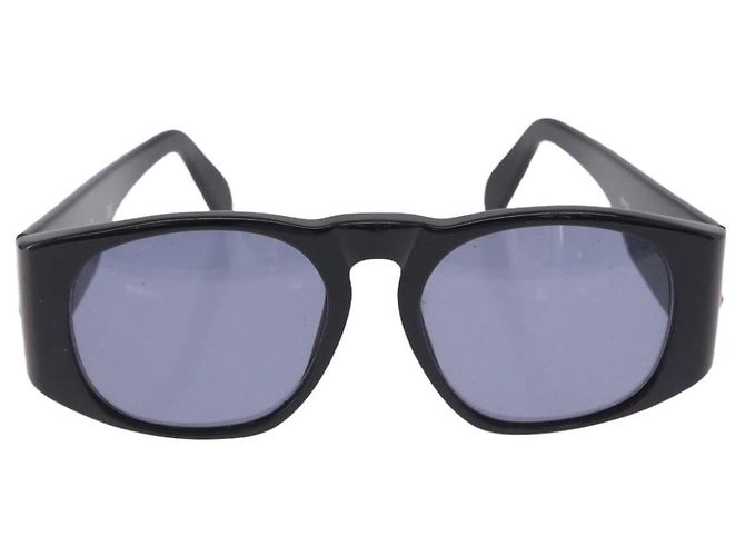 Occhiali da sole CHANEL COCO Mark Matelasse Plastica Nero Oro CC Auth 198824 D'oro - vista 2