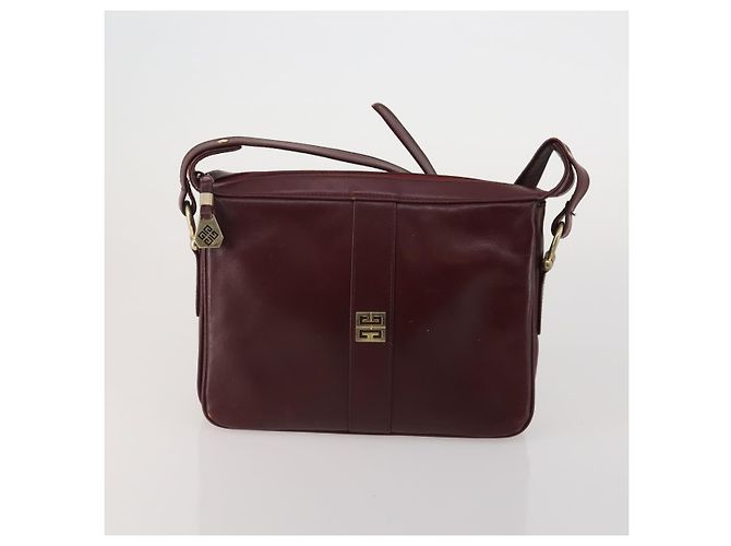 Borsa a tracolla GIVENCHY in pelle Set di 3 Beige Nero Rosso Auth bs36160 - vista 16