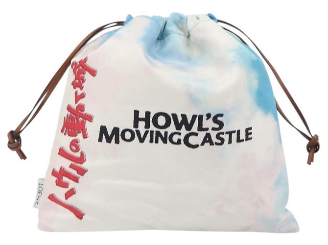 LOEWE Studio Ghibli Howl's Moving Castle Pouch Nylon Blue Auth 167496M - vista 2