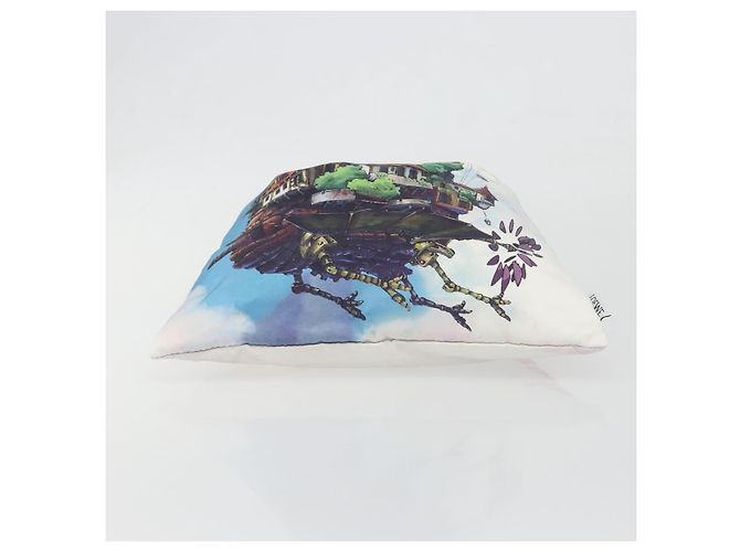 LOEWE Studio Ghibli Howl's Moving Castle Pouch Nylon Blue Auth 167496M - vista 5