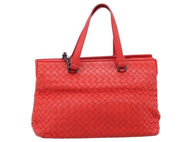 Borsa a mano BOTTEGA VENETA INTRECCIATO 2way Rossa Auth 198653A Rosso - vista 13