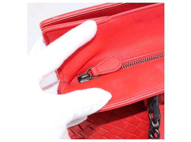 Borsa a mano BOTTEGA VENETA INTRECCIATO 2way Rossa Auth 198653A Rosso - vista 18
