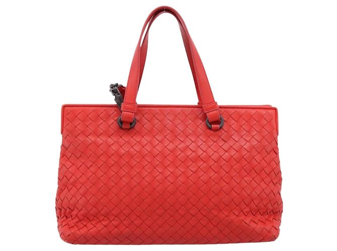 Borsa a mano BOTTEGA VENETA INTRECCIATO 2way Rossa Auth 198653A Rosso - vista 2