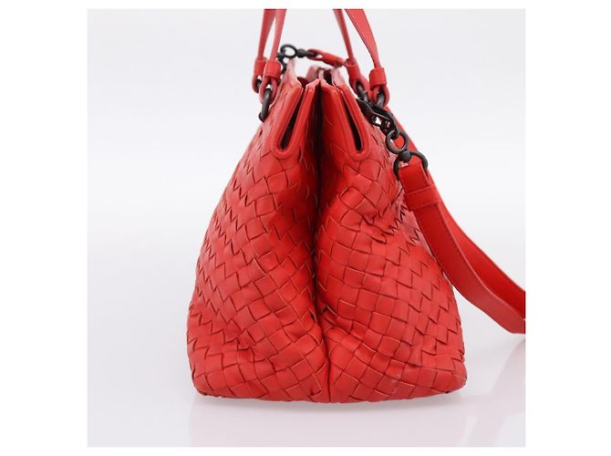 Borsa a mano BOTTEGA VENETA INTRECCIATO 2way Rossa Auth 198653A Rosso - vista 3