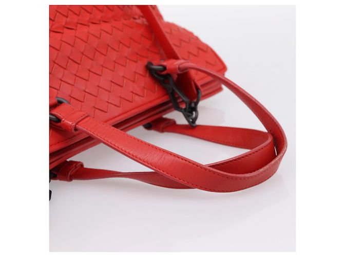 Borsa a mano BOTTEGA VENETA INTRECCIATO 2way Rossa Auth 198653A Rosso - vista 7