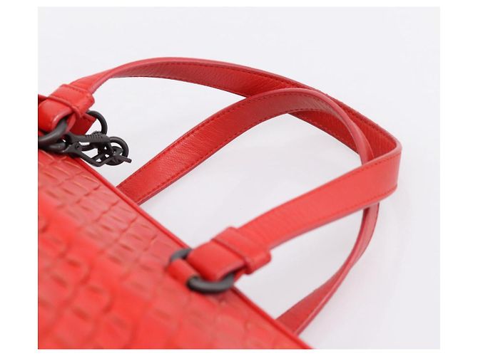 Borsa a mano BOTTEGA VENETA INTRECCIATO 2way Rossa Auth 198653A Rosso - vista 8