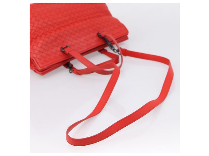 Borsa a mano BOTTEGA VENETA INTRECCIATO 2way Rossa Auth 198653A Rosso - vista 9