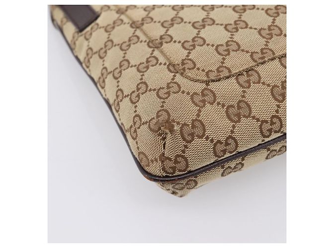 Borsa a tracolla GUCCI GG Canvas Beige Silver 122793 Auth 197038 Argento - vista 11
