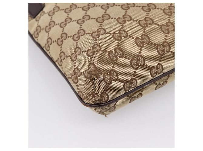 Borsa a tracolla GUCCI GG Canvas Beige Silver 122793 Auth 197038 Argento - vista 13