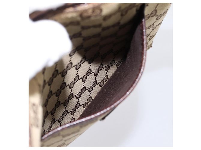 Borsa a tracolla GUCCI GG Canvas Beige Silver 122793 Auth 197038 Argento - vista 21