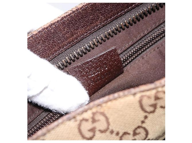 Borsa a tracolla GUCCI GG Canvas Beige Silver 122793 Auth 197038 Argento - vista 22