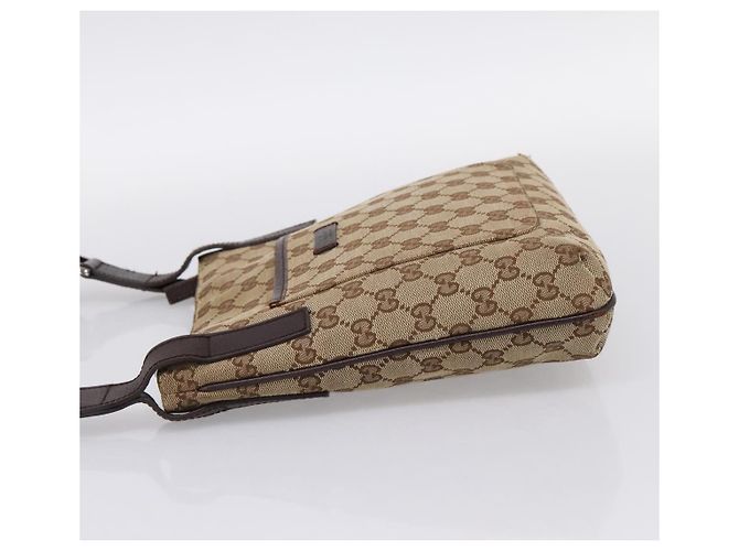 Borsa a tracolla GUCCI GG Canvas Beige Silver 122793 Auth 197038 Argento - vista 4