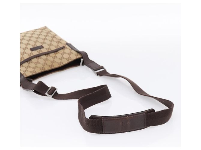 Borsa a tracolla GUCCI GG Canvas Beige Silver 122793 Auth 197038 Argento - vista 7