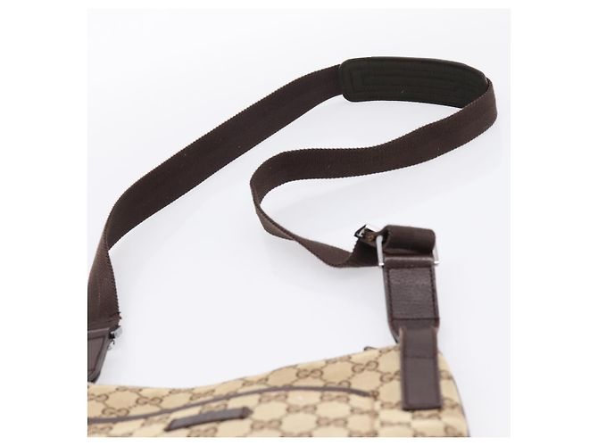 Borsa a tracolla GUCCI GG Canvas Beige Silver 122793 Auth 197038 Argento - vista 8