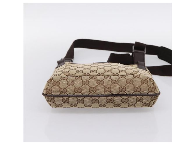 Borsa a tracolla GUCCI GG Canvas Beige Silver 122793 Auth 197038 Argento - vista 9