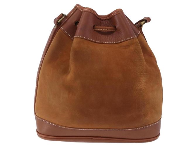 Borsa a Tracolla Burberrys Pelle Camoscio Marrone Oro Auth 196612A D'oro - vista 2