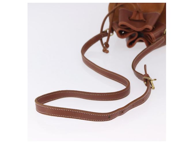 Borsa a Tracolla Burberrys Pelle Camoscio Marrone Oro Auth 196612A D'oro - vista 7