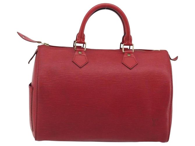 LOUIS VUITTON Epi Speedy 30 Hand Bag Castilian Red M43007 LV Auth 197497A Rosso - vista 2