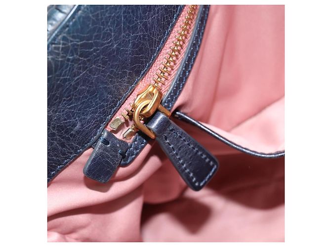 Borsa a mano Miu Miu Matelassé in pelle 2way Navy tono oro Auth 198679 Blu navy - vista 21