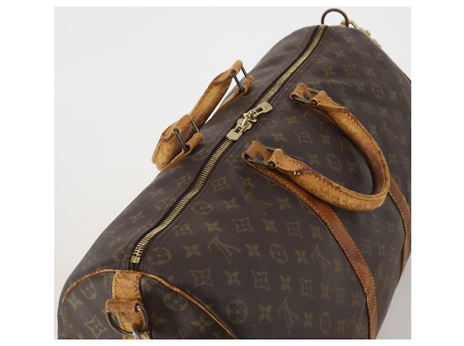 LOUIS VUITTON Monogram Keepall Bandouliere 50 Borsa Boston M41416 LV Auth 193378 Monogramma - vista 14