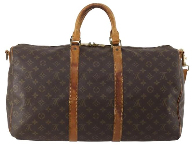 LOUIS VUITTON Monogram Keepall Bandouliere 50 Borsa Boston M41416 LV Auth 193378 Monogramma - vista 2