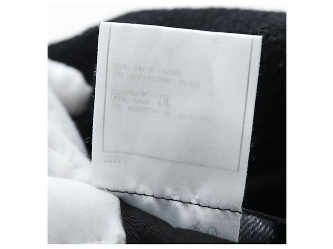 CHANEL Jacket Wool tweed Black CC Auth am12252SAM - view 12