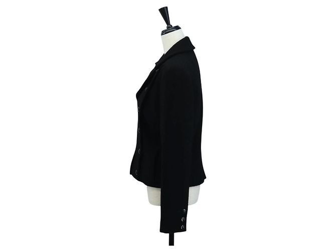 CHANEL Jacket Wool tweed Black CC Auth am12252SAM - view 3