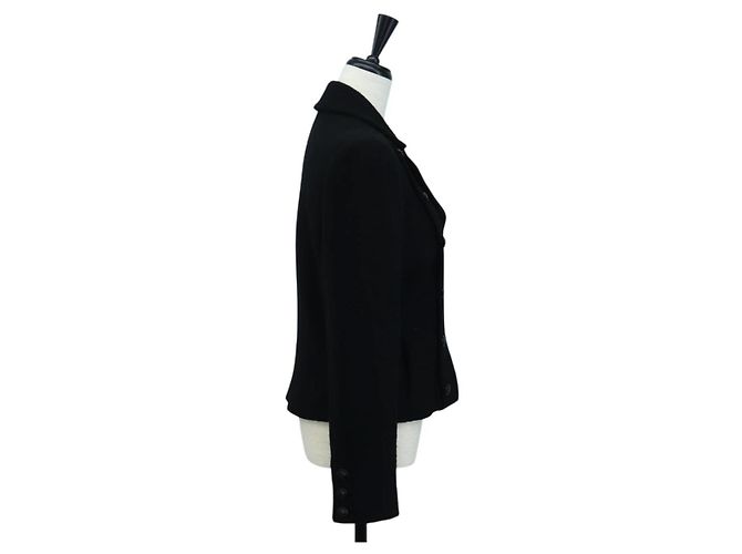 CHANEL Jacket Wool tweed Black CC Auth am12252SAM - view 4