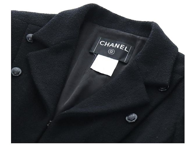 CHANEL Jacket Wool tweed Black CC Auth am12252SAM - view 5