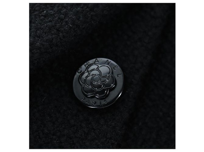 CHANEL Jacket Wool tweed Black CC Auth am12252SAM - view 7