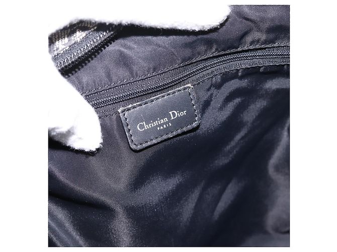 Borsa a tracolla Christian Dior Trotter Canvas Navy Silver Auth 198263 Argento Blu navy - vista 15