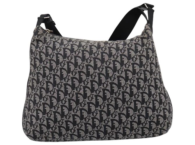 Borsa a tracolla Christian Dior Trotter Canvas Navy Silver Auth 198263 Argento Blu navy - vista 2