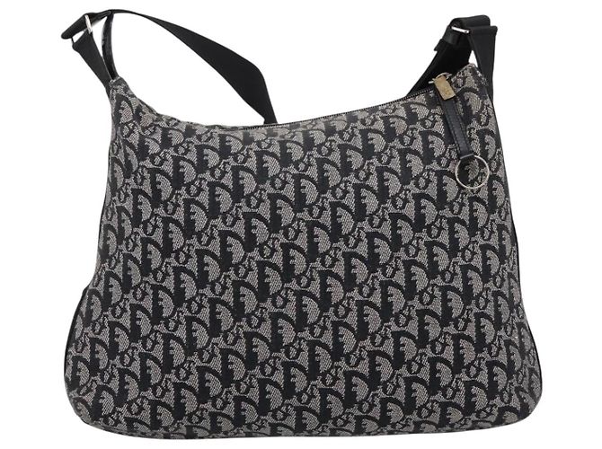 Borsa a tracolla Christian Dior Trotter Canvas Navy Silver Auth 198263 Argento Blu navy - vista 3