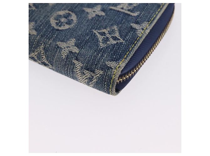 LOUIS VUITTON Monogram Denim Zippy Wallet Blue M95342 LV Auth 198787V - vista 15