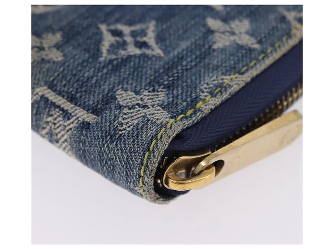 LOUIS VUITTON Monogram Denim Zippy Wallet Blue M95342 LV Auth 198787V - vista 17