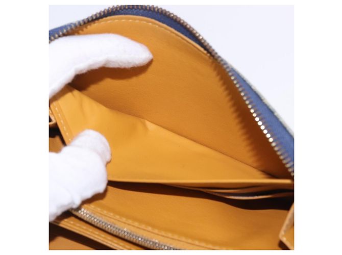 LOUIS VUITTON Monogram Denim Zippy Wallet Blue M95342 LV Auth 198787V - vista 18