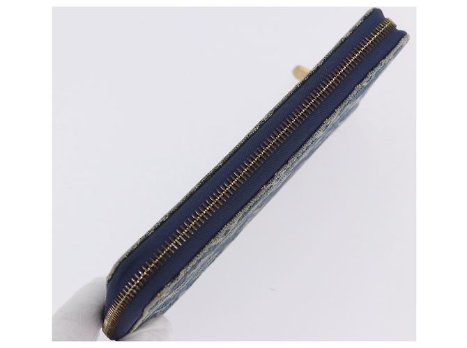 LOUIS VUITTON Monogram Denim Zippy Wallet Blue M95342 LV Auth 198787V - vista 5