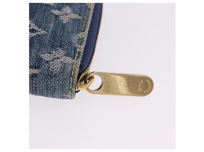 LOUIS VUITTON Monogram Denim Zippy Wallet Blue M95342 LV Auth 198787V - vista 7