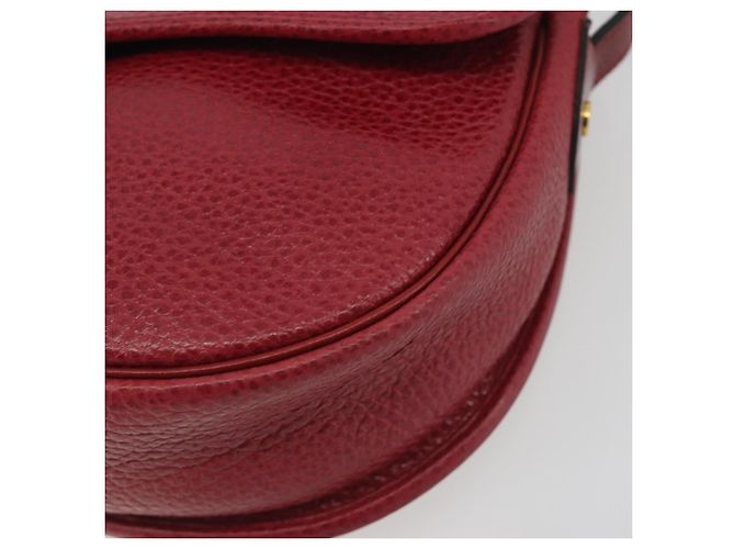 Borsa a tracolla Christian Dior in pelle rossa e oro Auth 196385 Rosso D'oro - vista 10